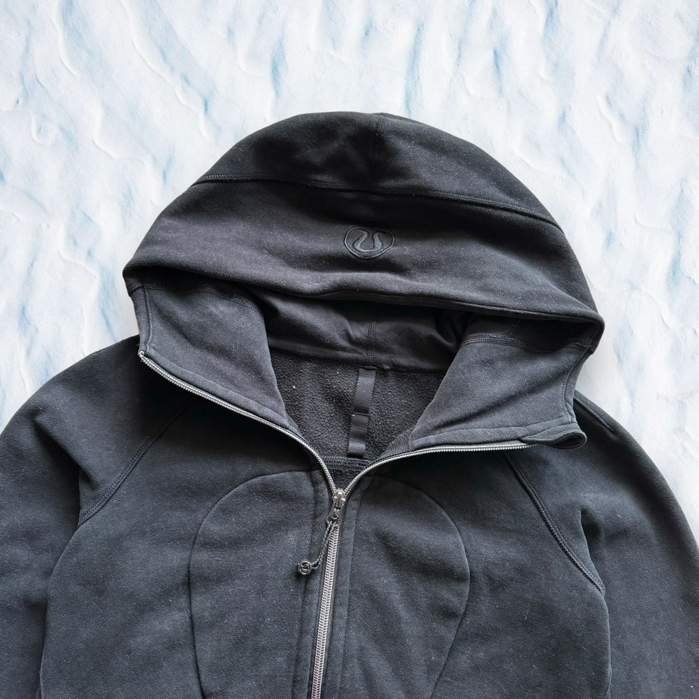 Lululemon Athletic Women Scuba Full zip hoodie black Sz 6 Workout Gym Casual - Picture 3 of 8